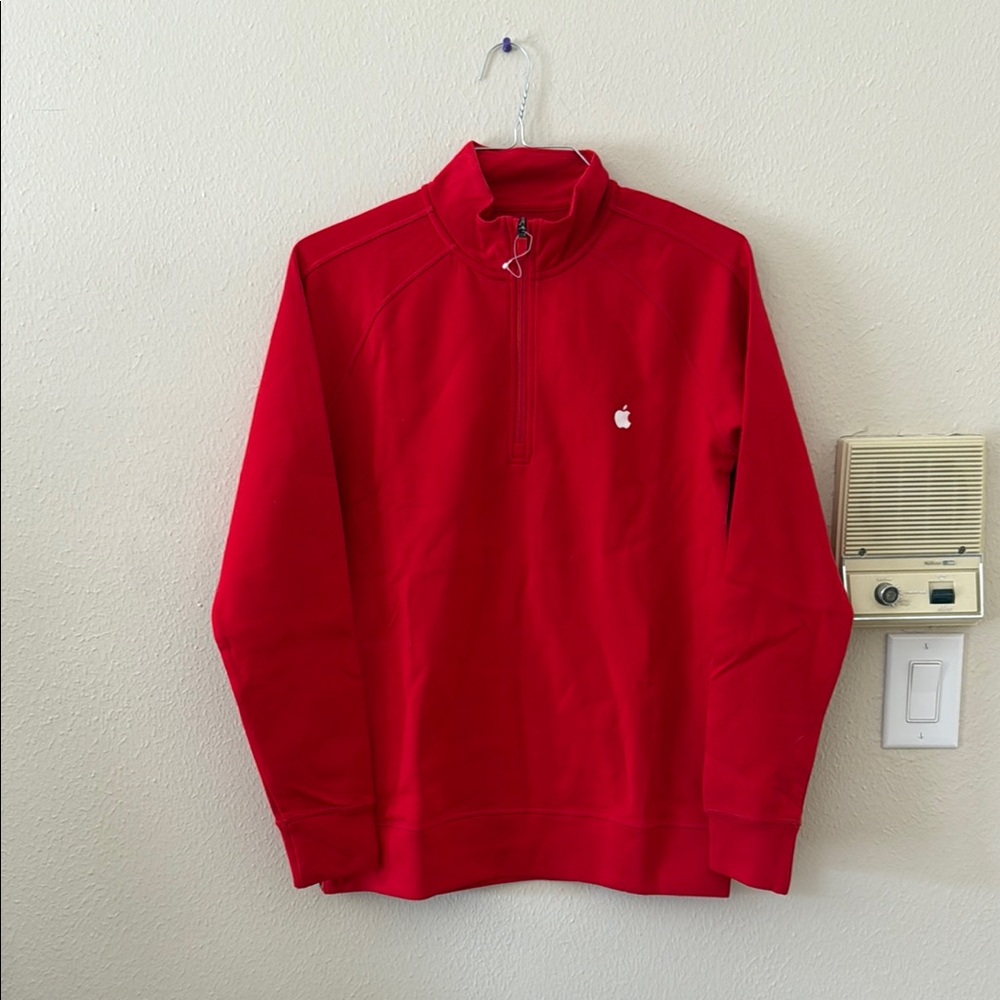 Apple Red Zip Up Sweater
